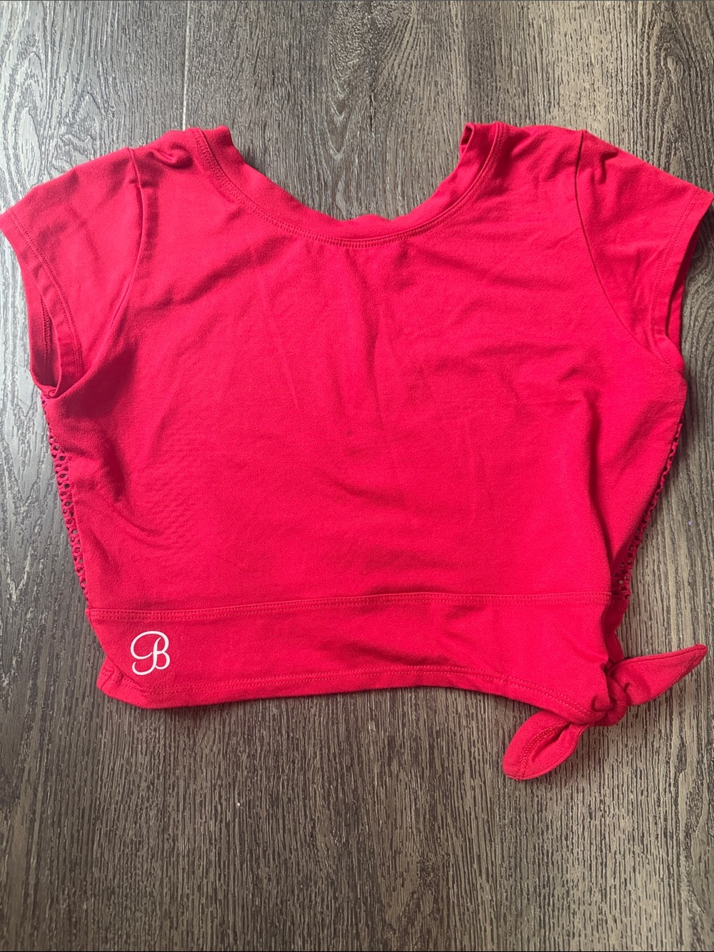 Bombshell sportswear red Cropped Tie-Front Women's Top S
